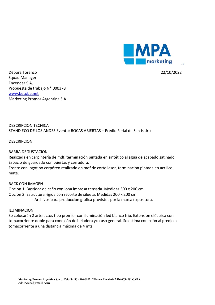 Stand Eco de los Andes — Bocas Abiertas 2022 — portada